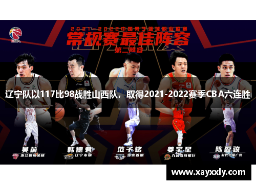 辽宁队以117比98战胜山西队，取得2021-2022赛季CBA六连胜